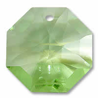 P2571 14mm Peridot 1 Hole Octagon Pack of 20